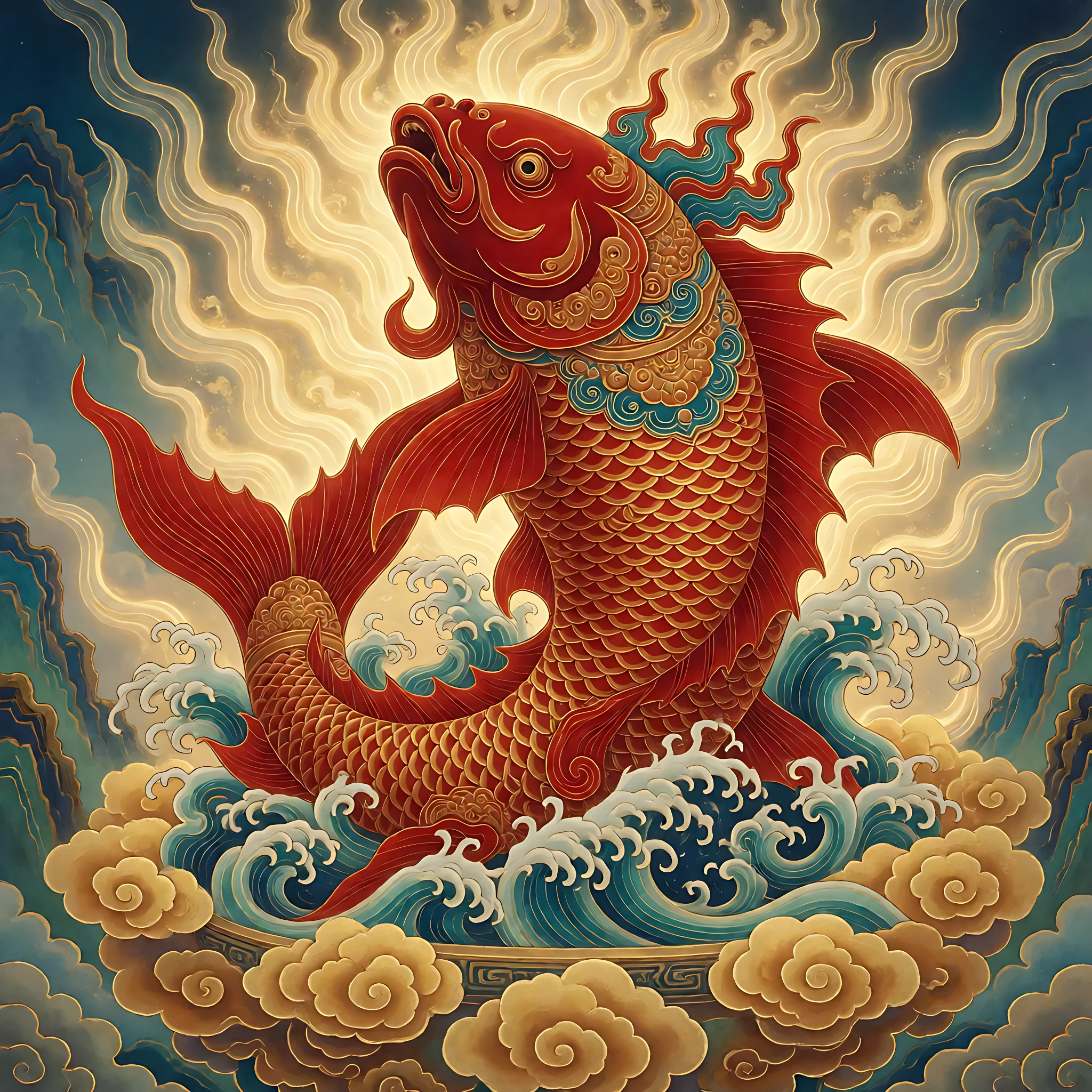 Chiru Fish, vermilion river-guardian